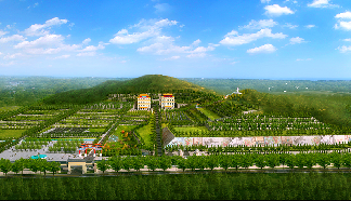 灵山宝塔陵园春季环境焕新，翠柏环绕守护思念绵长